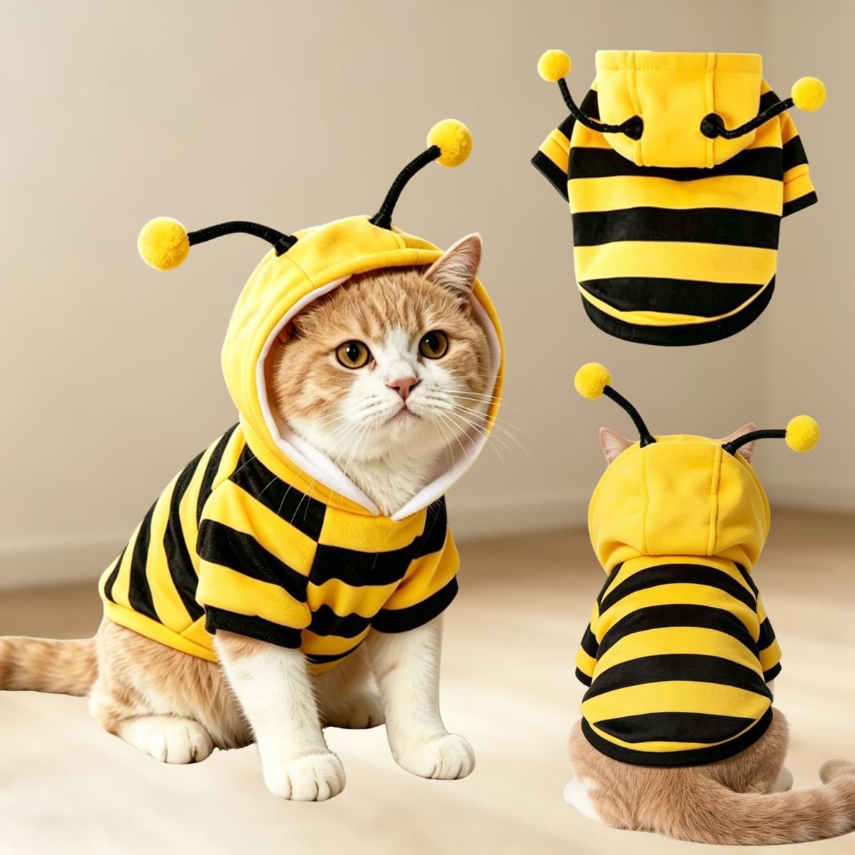 Bumblebee Cat Costume for Sphynx & Small Dogs
