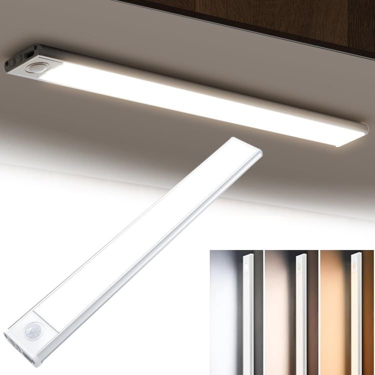Motion-Sensor LED Cabinet Light — 40cm, Wireless & USB Rechargeable