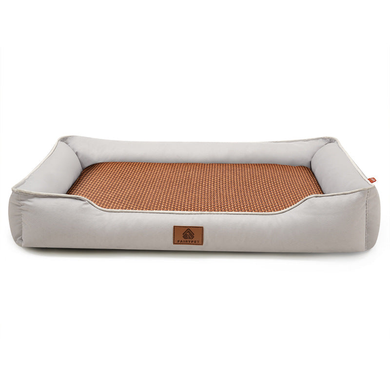 Rectangular Pet Bed with Removable Cooling Mat