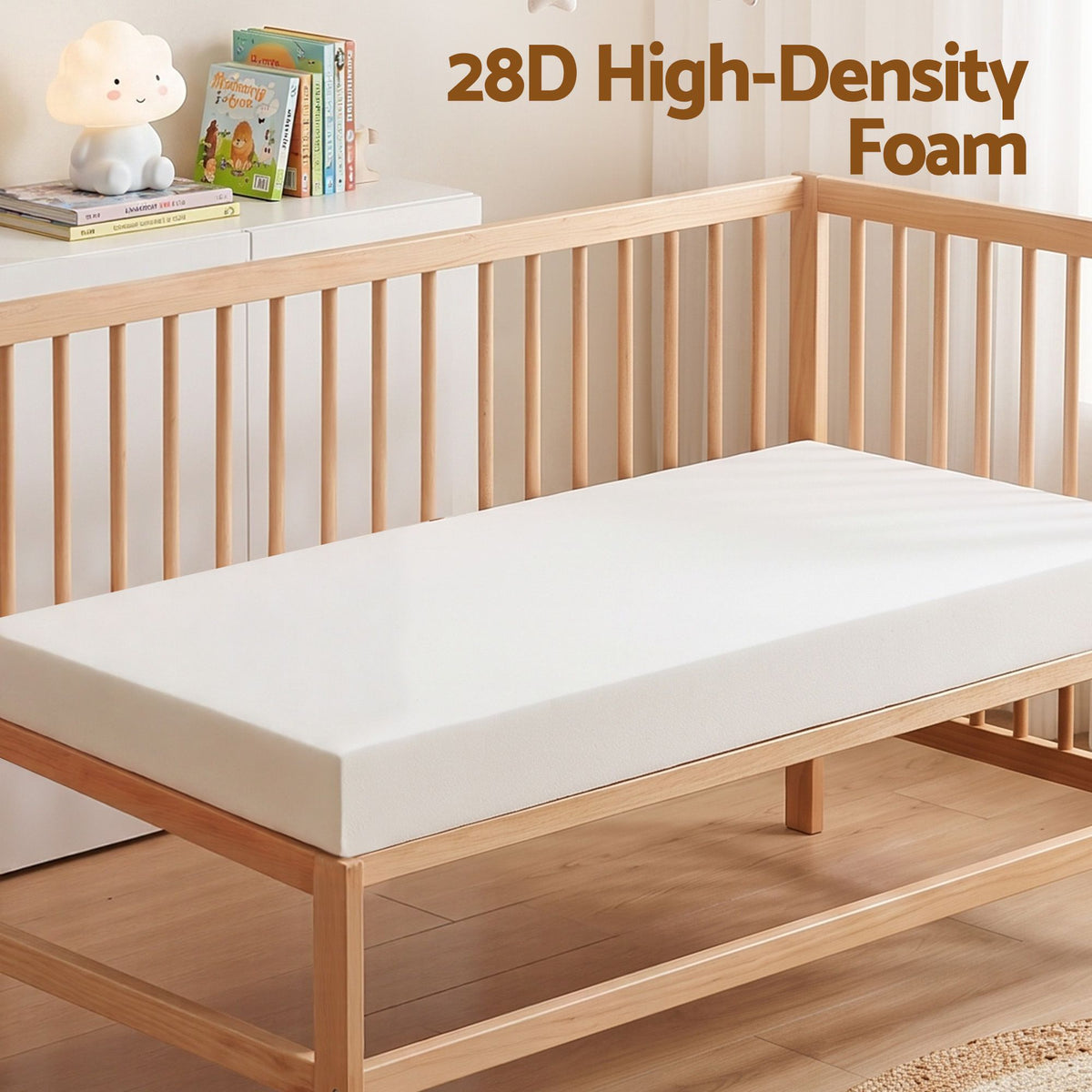 Baby Cot Mattress — 11cm Breathable Foam with Washable Tencel Cover