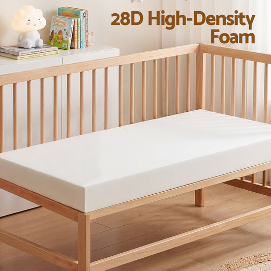 Baby Cot Mattress — 11cm Breathable Foam with Washable Tencel Cover