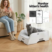 i.Pet Self-Cleaning Litter Box 5L — App Control, White