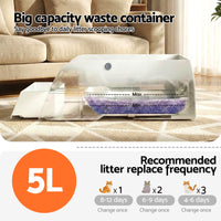 i.Pet Self-Cleaning Litter Box 5L — App Control, White