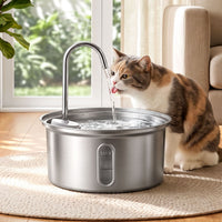 i.Pet Stainless Steel Cat Water Fountain 3.2L