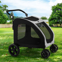 i.Pet Pet Stroller Trolley — 4 Wheels, Foldable