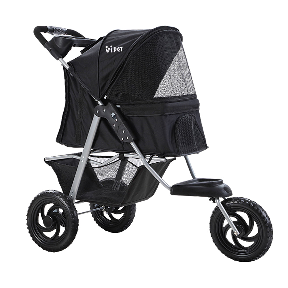 i.Pet Foldable Pet Stroller — 3 Wheels, Travel