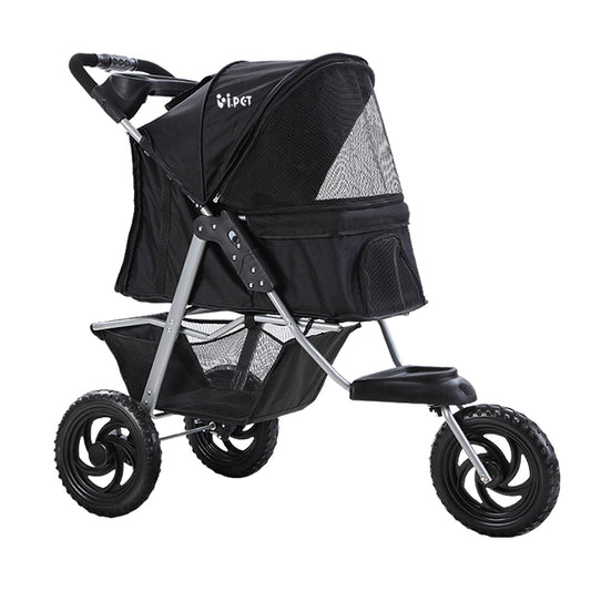 i.Pet Foldable Pet Stroller — 3 Wheels, Travel