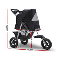 i.Pet Foldable Pet Stroller — 3 Wheels, Travel