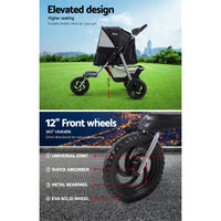 i.Pet Foldable Pet Stroller — 3 Wheels, Travel