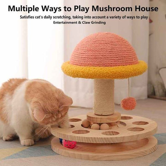 Cat Scratching Post Playhouse 32cm — Multi-colour