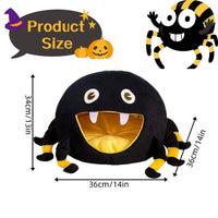Spider Cave Cat Bed — Black, Washable Cushion