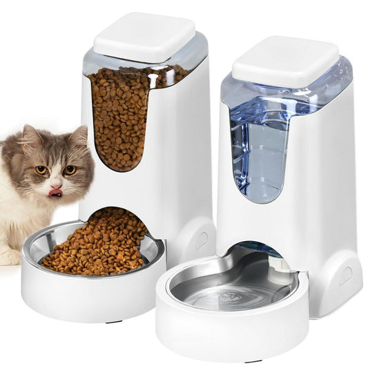 Automatic Cat Feeder & Water Dispenser Set