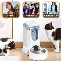 Automatic Cat Feeder & Water Dispenser Set