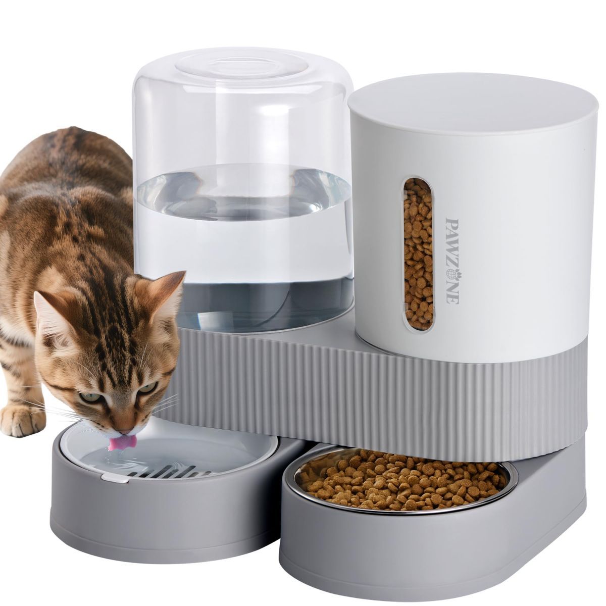 Automatic Cat Feeding Station with Water Dispenser