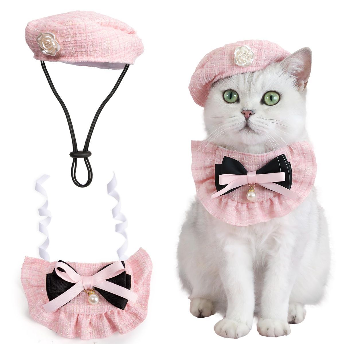 Cat Beret Cat Headscarf Pet Outfit Cat Accessories Halloween