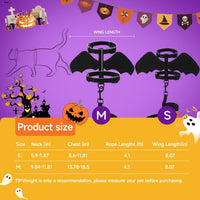 Cat Harness and Leash with Bat Wings