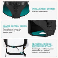 Dog Harness Storage Bags Dog Outdoor Gear - Black