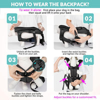 Dog Harness Storage Bags Dog Outdoor Gear - Black