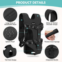 Dog Harness Storage Bags Dog Outdoor Gear - Black