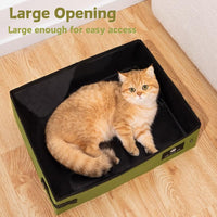Foldable Travel Litter Box — Waterproof, Green