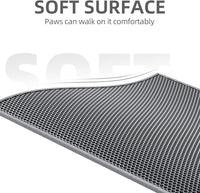 Double-Layer Litter Mat — Honeycomb, Grey