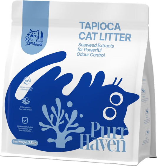 Purr Haven Tapioca Cat Litter — Carton of 6 x 2.5kg