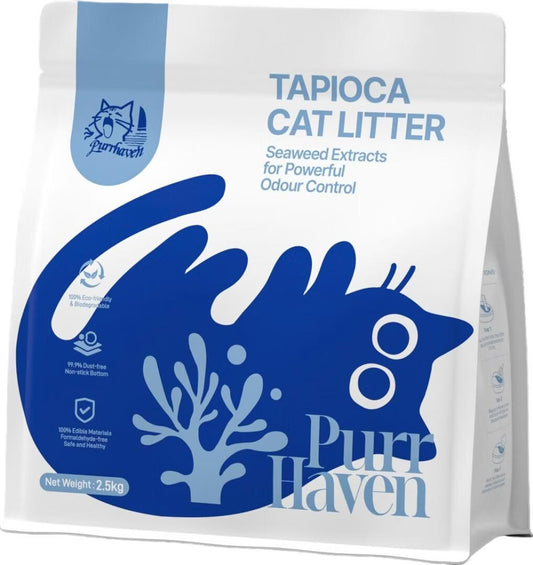 Purr Haven Tapioca Cat Litter — 3 x 2.5kg