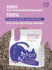 Purr Haven Green Tea Cat Litter — Carton of 6 x 2.5kg