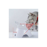 Orthopedic Double Cat Bowl — 15° Tilt, Anti-Vomit
