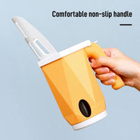Litter Scoop with Waste Bin — Foldable, Yellow