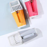 Litter Scoop with Waste Bin — Foldable, Yellow