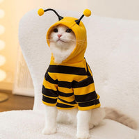 Bee Cat Costume - Small Hooded Set for Dog and Cat - Halloween