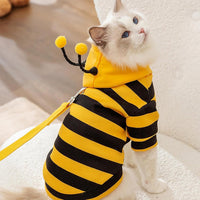 Bee Cat Costume - Small Hooded Set for Dog and Cat - Halloween