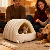 Nest Cat Basket Bed 45 x 30cm — Beige