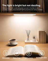 Motion-Sensor LED Cabinet Light — 60cm Black, Wireless & USB Rechargeable