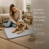 2pcs Grey Ice Silk Pet Pad