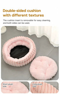 Oversized Removable Notch Style Round Pet Bed