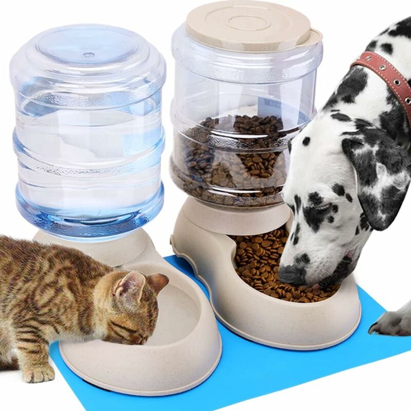 Automatic Food & Water Dispenser Set — 3.8L, 2 Pieces