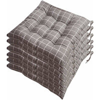 Outdoor Chair Cushions — Set of 6, 40 x 40 cm