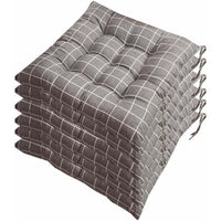 Outdoor Chair Cushions — Set of 6, 40 x 40 cm