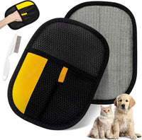 Electrostatic Pet Hair Remover Gloves - 2 Pack