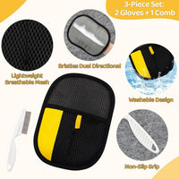 Electrostatic Pet Hair Remover Gloves - 2 Pack
