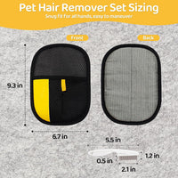 Electrostatic Pet Hair Remover Gloves - 2 Pack