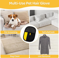 Electrostatic Pet Hair Remover Gloves - 2 Pack