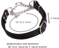 Stainless Steel Nylon Chain Martingale Collar Comfort