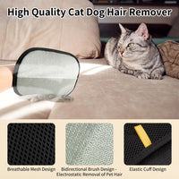 Double-Sided Pet Hair Remover Gloves - 3 Pack