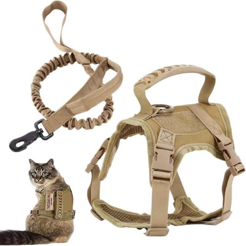Escape-Proof Cat Harness & Lead Set — Khaki