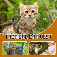 Escape-Proof Cat Harness & Lead Set — Army Green