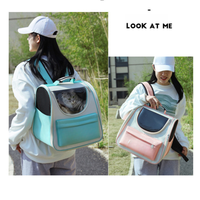 Breathable Cat Carrier Backpack — Grey