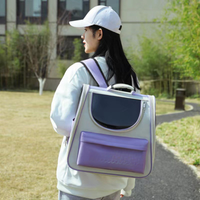 Breathable Cat Carrier Backpack — Grey